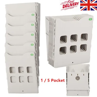 Wall Mounted A4 File Rack Organizer Document Folder Holder Office Supplies UK • £30.99