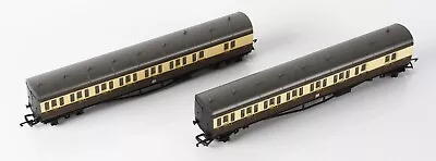 2x Hornby OO Gauge GWR Chocolate And Cream Brake Coaches No. 6382 • £19.99