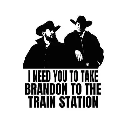 Send Rip You Need A Ride To The Train Station  Brandon DieCut Sticker  • $3.95