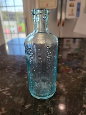 Antique Atwoods Jaundice Bitters Moses Atwood Georgetown Mass Blue Tint Bottle • $9