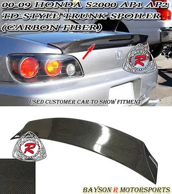 Fits 00-09 Honda S2000 AP1 AP2 TD-Style Rear Trunk Spoiler Wing (Carbon) • $259.99