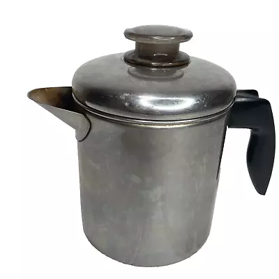 Farberware  4 Cup Stove Top Percolator Coffee Pot Stainless Steel Clean MCM READ • $14.95