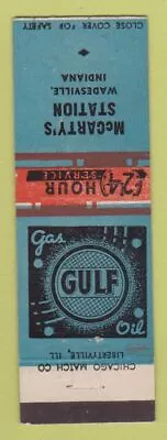 Matchbook Cover - Gulf Oil Gas McCarty's Wadesville IN • $3.99