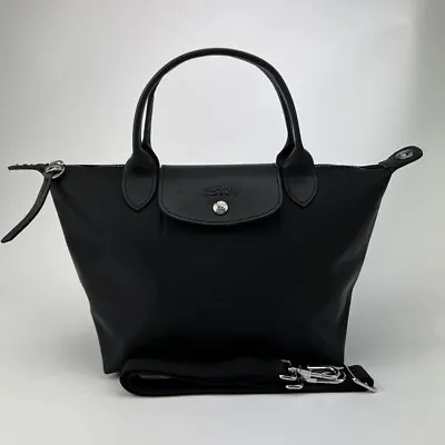 Longchamp Le Pliage Neo 1512 Black Crossbody Thickened Nylon Tote Bag / S • $99.99