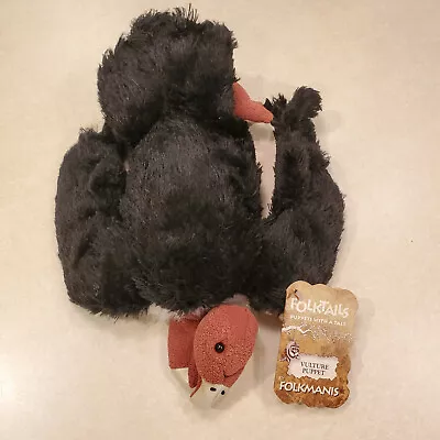 Foklmanis Folktails Plush Vulture Puppet With Tags Some Dirt See Description • $10