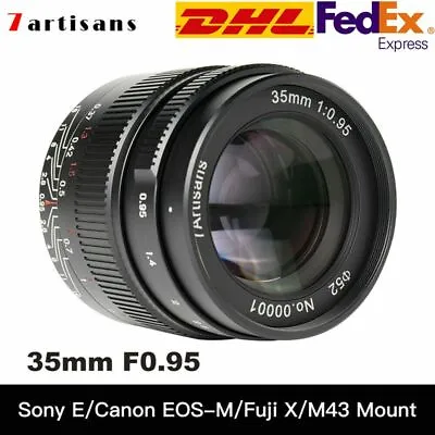 7artisans 35mm F0.95 APS-C Manual Focus Lens For Canon Nikon Sony Fuji M4/3 M43 • £159.90