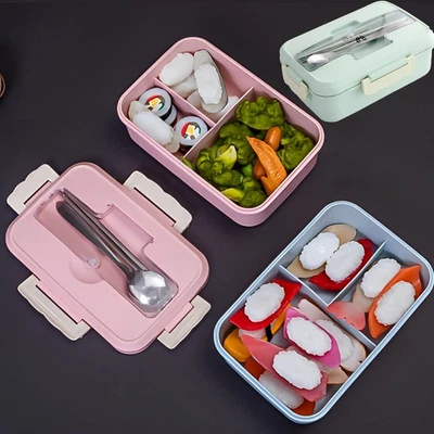 $18.37 • Buy Bento Box For Kids Lunch Box Portable Bento Lunch Box With 3 Compartments DaGNJ
