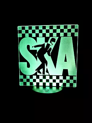 Ska Dancing 2 Tone  Specials Madness Acrylic Engraved LED Lamp • £19.95