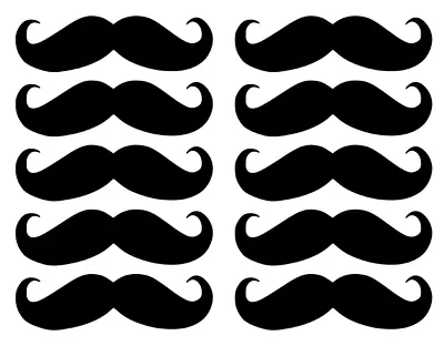 10/20/30 Pack Of Mustache Decals • $6.75