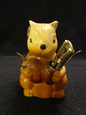 Cute Vintage Ceramic Squirrel Nut Cracker Tool Holder With Tools And Stopper • $16.97