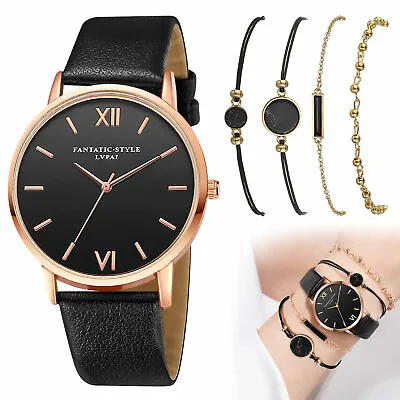 $8.98 • Buy Trendy Lady Women Quartz Watch Bracelet Set Relojes De Mujer Fashion Wristwatch