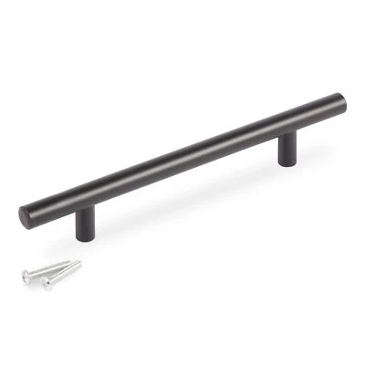 £2.58 • Buy Kitchen Cupboard Cabinet T-Bar Door Handle Brushed Stainless Steel Black Gold