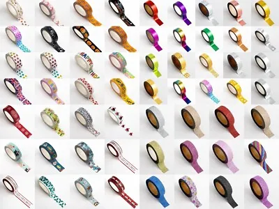 15mm Washi Tape X 10 Metre Roll Choice Of Over 20 Colours • £3.78