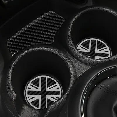 3pcs Car Interior Carbon Fiber Cup Holder Coaster Pad For Mini Cooper F55 F56 • $19.95
