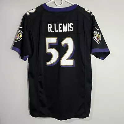 Nike NFL Baltimore Ravens Ray Lewis Black White Football Jersey Youth XL • $65