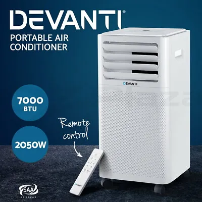 $319.95 • Buy Devanti Portable Air Conditioner Cooling Mobile Fan Cooler Dehumidifier 7000BTU