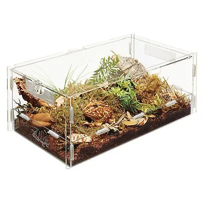 Zilla Micro Habitat Terrarium Enclosure For Small Ground Dwelling Reptiles A... • $25.09