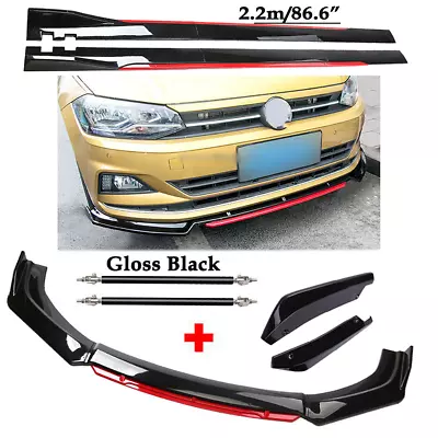 For Volkswagen VW Polo Front Bumper Rear Spoiler Splitter Body Kit+Side Skirt • $99.99