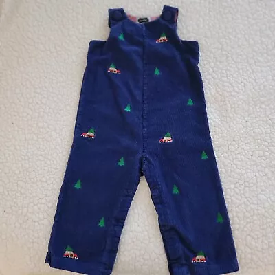 Mud Pie Blue Christmas Corduroy Overall Longall Size 2T / 3T • $25