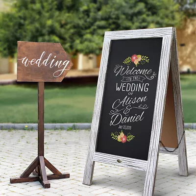 2-Side Rustic Magnetic A-Frame Chalkboard Sign Extra Large 40x20  Free Standing • $25.98