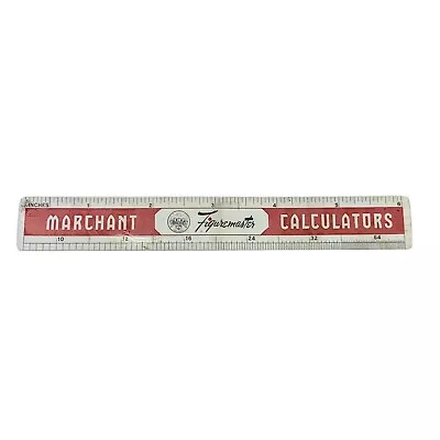 Vintage 1950 Marchant Figuremaster Calculators Advertising 6  Ruler Calendar   • $8.97