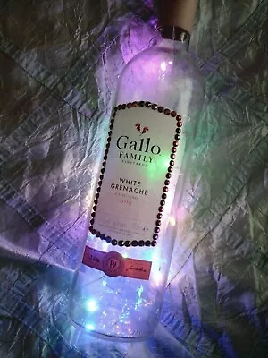 Rhinestone Detail Light Up Wine Bottle Lamp With Multi Coloured Fairy Lights • £6.99