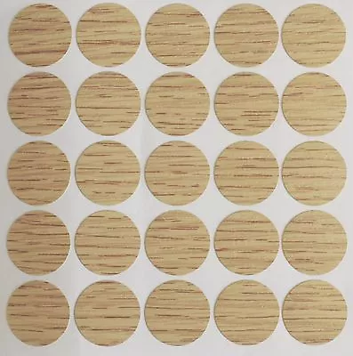 £2.09 • Buy 18mm Self Adhesive Screw Hole Cam Cover Caps Oak Furniture Cupboard Cabinet