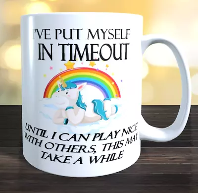 Funny Coffee Mug CUTE UNICORN Quote Slogan Sarcastic Mum Birthday Present Gift • $23.95