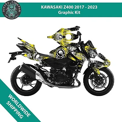 Kawasaki Z400 2017  -2023 Graphics Kit Sticker Set Yellow Metal • $124.50