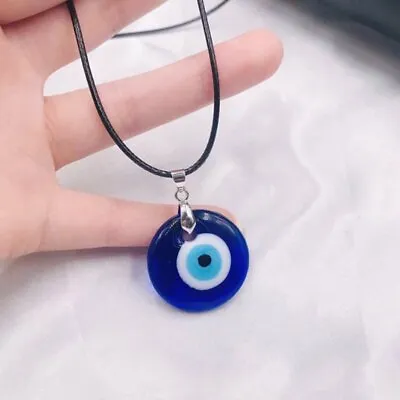 $1.71 • Buy Lucky Turkish Evil Eye Beads Blue Eye Pendant Necklace Clavicle Chain Women Gift
