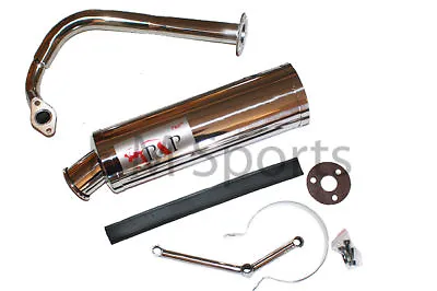 $137.95 • Buy Gy6 Scooter Moped Bike Performance Steel Exhaust Pipe 50cc 60cc & Header Pipe