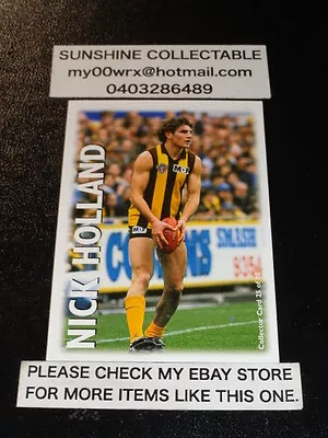 Pro Squad Optus Vision Afl Collector Card No.25 Nick Holland Hawthorn • $4.95