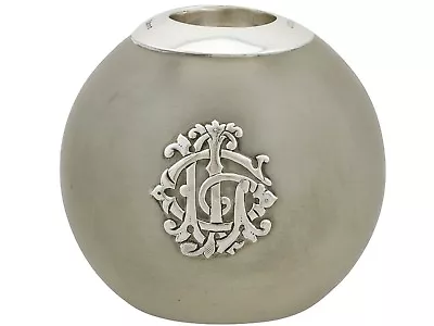 Antique Victorian Frosted Glass And Sterling Silver Match Striker 1893 • $1980