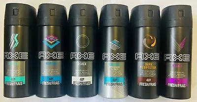 £19.99 • Buy 6 X AXE (LYNX) 150ml MIX Deodorant Body Spray Apollo Black Excite Ice Chill