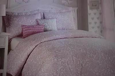 Nicole Miller Home Kids Full/queen Floral Paisley Comforter Set-pink/silver-5pc • $189.99