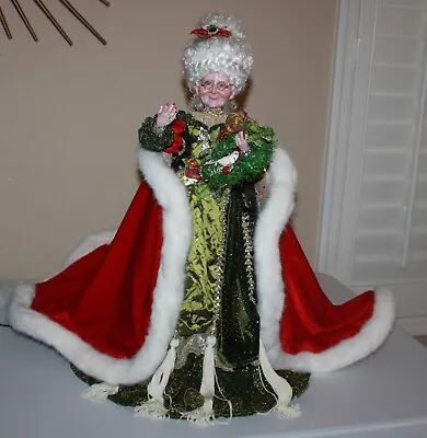 Mark Roberts Mrs. Claus Limited Edition Bejeweled With Cape On Stand 24  • $300