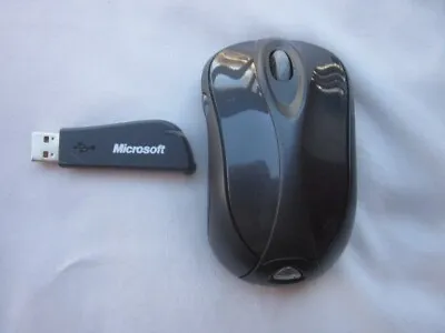 Microsoft Wireless Note Book Laser-mouse 6000 Model 1054 Silver W/USB...EUC • $11.95