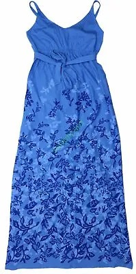 New Old Navy Maternity Blue Floral Shelf Bra Maxi Dress Women NWOT Size M • $13.87