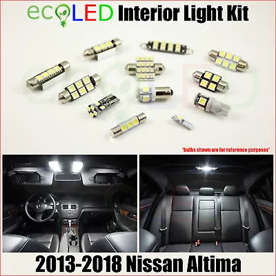 For 2013-2018 Nissan Altima WHITE LED Interior Light Replacement Package Kit 9PC • $13.45