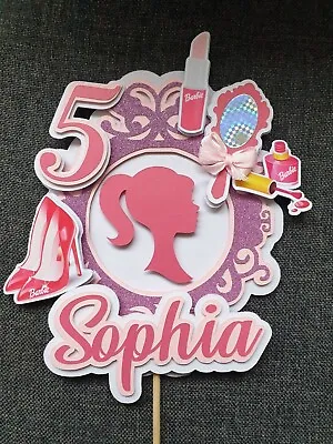 Barbie Inspired Personalised Cake Topper  • £12.50