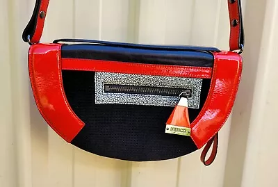 Mimco Red Vintage Pattern Shoulder Bag Handbag  • $120