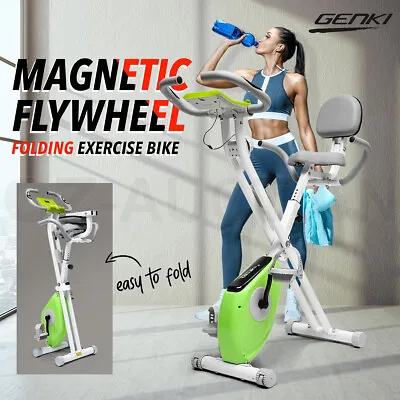 Folding Exercise Bike X Spin Upright Recumbent Stationary Indoor Cycling Trainer • $189.95