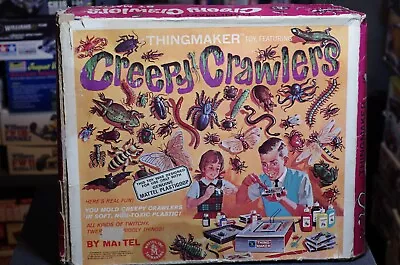 Vintage 1964 Mattel Creepy Crawlers THINGMAKER 4477 And 9 MOLDS!!  WORKS!!! • $90