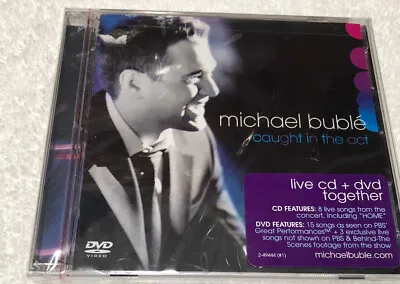 MICHAEL BUBLE CAUGHT IN THE ACT CD + DVD Set BRAND NEW & FACTORY SEALED • $13.50