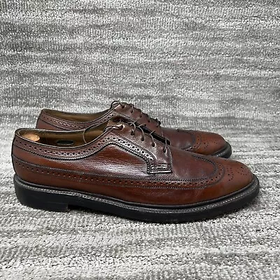 $95.87 • Buy VTG Florsheim Imperial Longwing 93602 Brown 11B V Cleat Nail Sole Oxfords Shoes