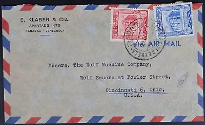 MayfairStamps Venezuela 1952 Caracas To Cincinnati OH Air Mail Cover Aaj_38017 • $1