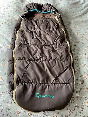 Quinny Buzz Footmuff In Brown & Turquoise • £7