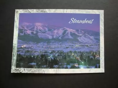 Railfans2 953) Steamboat Springs Colorado Mt Warner Ski Slopes City Lights • $4.95