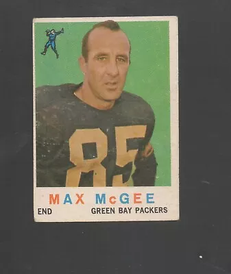 1959 Topps Football Card #4 Max McGee-Green Bay Packers Vg Ex Card • $10
