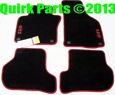 2006-2014 VW Volkswagen GTI Carpeted Set Of 4 Front & Rear Floor Mats Round Clip • $122.25